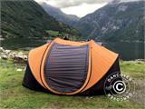 Ekspresowy namiot kempingowy FlashTents®, 4-osobowy, Large, Pomarańczowy/Ciemny szary
