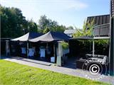 Pop up gazebo FleXtents PRO 4x8 m Black, incl. 6 sidewalls