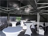 Tente pliante FleXtents PRO 3x6m Noir, incl. 6 rideaux decoratifs