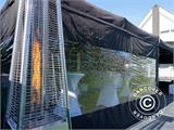 Pop up gazebo FleXtents PRO 4x4 m Black, Flame retardant, incl. 4 sidewalls