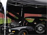 Pop up gazebo FleXtents PRO 3x6 m Black, incl. 6 decorative curtains