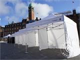 Vouwtent/Easy up tent FleXtents PRO 4x8m Latte, inkl. 6 zijwanden & decoratieve gordijnen