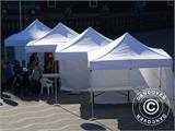 Brzo sklopivi paviljon FleXtents Pro 3x3m Srebrna, uključ. 4 bočne stranice