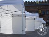 Brzo sklopivi paviljon FleXtents Pro 3x3m Srebrna, uključ. 4 bočne stranice