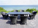 Tavolo da giardino allungabile Key West, 180/240x95x76cm, Nero