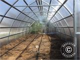Commercial greenhouse 10 mm polycarbonate TITAN Peak 360, 14.7 m², 3.5x4.2 m, Silver