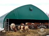 Extension 3 m for storage shelter/arched tent 15x15x7.42 m, PVC, White/Grey