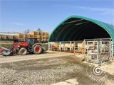 Extension 2 m for storage shelter/arched tent 12x16x5.88 m, PVC, Green
