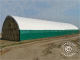 Storage shelter/arched tent 15x15x7.42 m, PVC, White/Grey