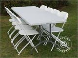 Mesa plegable 240x76x74cm, Gris Claro (10 uds.)