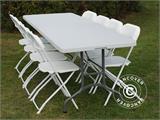 Folding Table 242x74x74 cm, Light Grey (1 pc.)