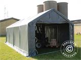 Storage shelter PRO 4x8x2x3.1 m, PVC, Grey