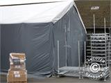 Tente de stockage Titanium 8x27x3x5m, Blanc/Gris