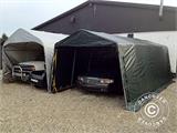 Tente Abri Garage PRO 3,6x6x2,68m PVC, avec couverture de sol, Gris
