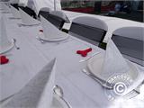 Gazebo pieghevole FleXtents PRO 4x6m Bianco, incl. 8 fianchi & tendaggi decorativi