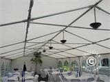Tente de réception PLUS 5x6m PE, Gris/Blanc