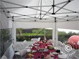 Tente de réception, Exclusive CombiTents® 6x10m, 3-en-1, Blanc