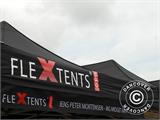 Tente pliante FleXtents PRO 4x6m Gris, avec 8 cotés