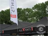 Vouwtent/Easy up tent FleXtents PRO 2x2m Zwart