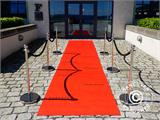 Velvet rope for rope barriers, 150 cm, Black and Silver Hook