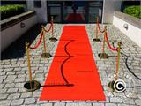 Fluwelen touw voor touw barrières, 150cm, Rood met Gouden Haak