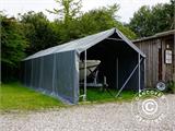 Capannone tenda PRO 6x12x3,7m PVC, Grigio