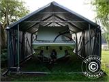 Capannone tenda PRO 6x12x3,7m PVC, Grigio
