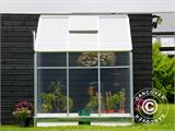 Lean-to Greenhouse Polycarbonate, 2.4 m², 1.25x1.92x2.21 m w/base, Aluminium