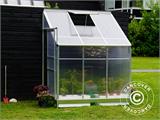 Lean-to Greenhouse Polycarbonate, 2.4 m², 1.25x1.92x2.21 m, Aluminium