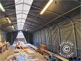 Namiot magazynowy PRO 7x7x3,8m PVC ze świetlikiem, Szary