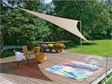 Voile d’ombrage 5x5x7m, Triangulaire, Sable
