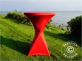 Copri-tavolo elasticizzato Ø80x110cm, Rosso