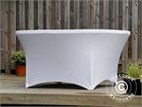 Stretch table cover Ø152x74 cm, White