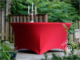 Elastyczny pokrowiec na stół Ø152x74cm, Czerwony
