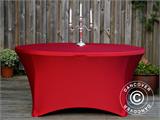 Stretch table cover Ø152x74 cm, Red