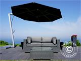 Cantilever parasol Bahamas, Ø4 m, Black, incl. Parasol base