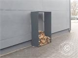 Holzlager/Hochbeet, 0,75x1,5x0,3m, Silber