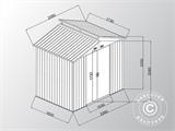 Abrigo de jardim c/claraboia 2,35x1,73x2,25m ProShed®, Antracite