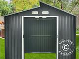 Caseta de jardín metálica con claraboya 2,78x2,6x2,34m ProShed®, Antracita