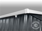 Caseta de jardín metálica con claraboya 2,38x2,79x2,02m ProShed®, Antracita