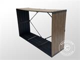 Wood Storage/raised garden bed, GPPS, 1.5x0.5x1 m, Brown