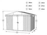 Garden shed 3.03x2.37x2.02 m, Anthracite