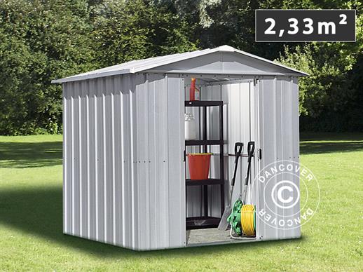 Garden shed 2.02x1.37x1.89 m, Silver ONLY 1 PC. LEFT