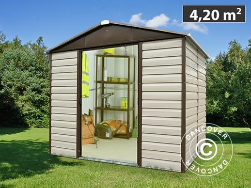 Garden shed 2.43x1.97x2.15 m, Brown/Grey ONLY 1 PC. LEFT