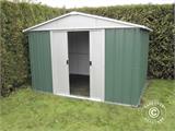 Garden shed 2.42x2.17x1.93 m, Green/Silver