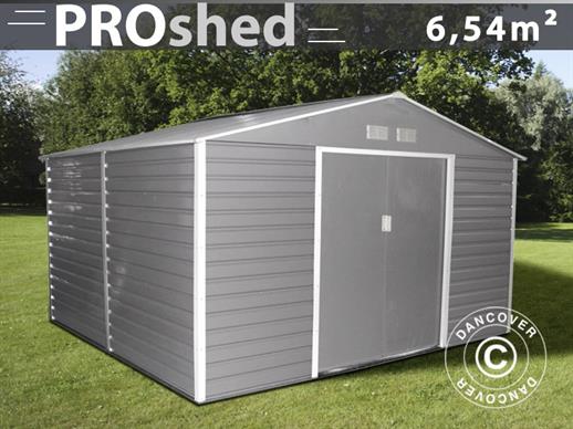 Metalen tuinhuis 2,77x2,55x1,98m ProShed®, Grijs/Bruin