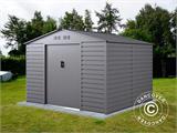 Caseta de jardin 2,77x2,55x1,98m ProShed®, Aluminio Gris