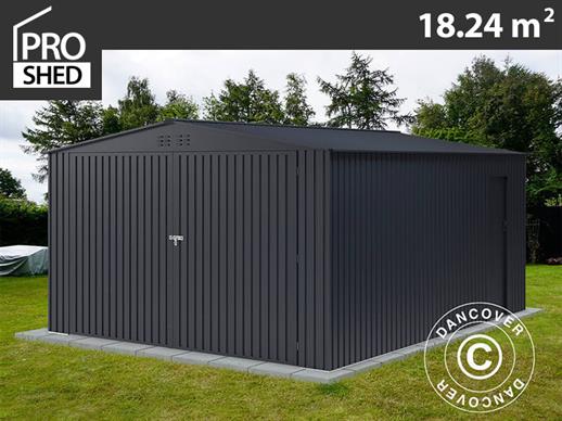 Metalna garaža 3,8x4,8x2,32m ProShed®, Antracit