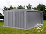 Garagem metal 3,8x4,8x2,32m ProShed®, Alumínio Cinza