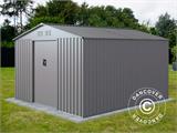 Caseta de jardín 2,77x3,19x1,92m ProShed®, Aluminio Gris